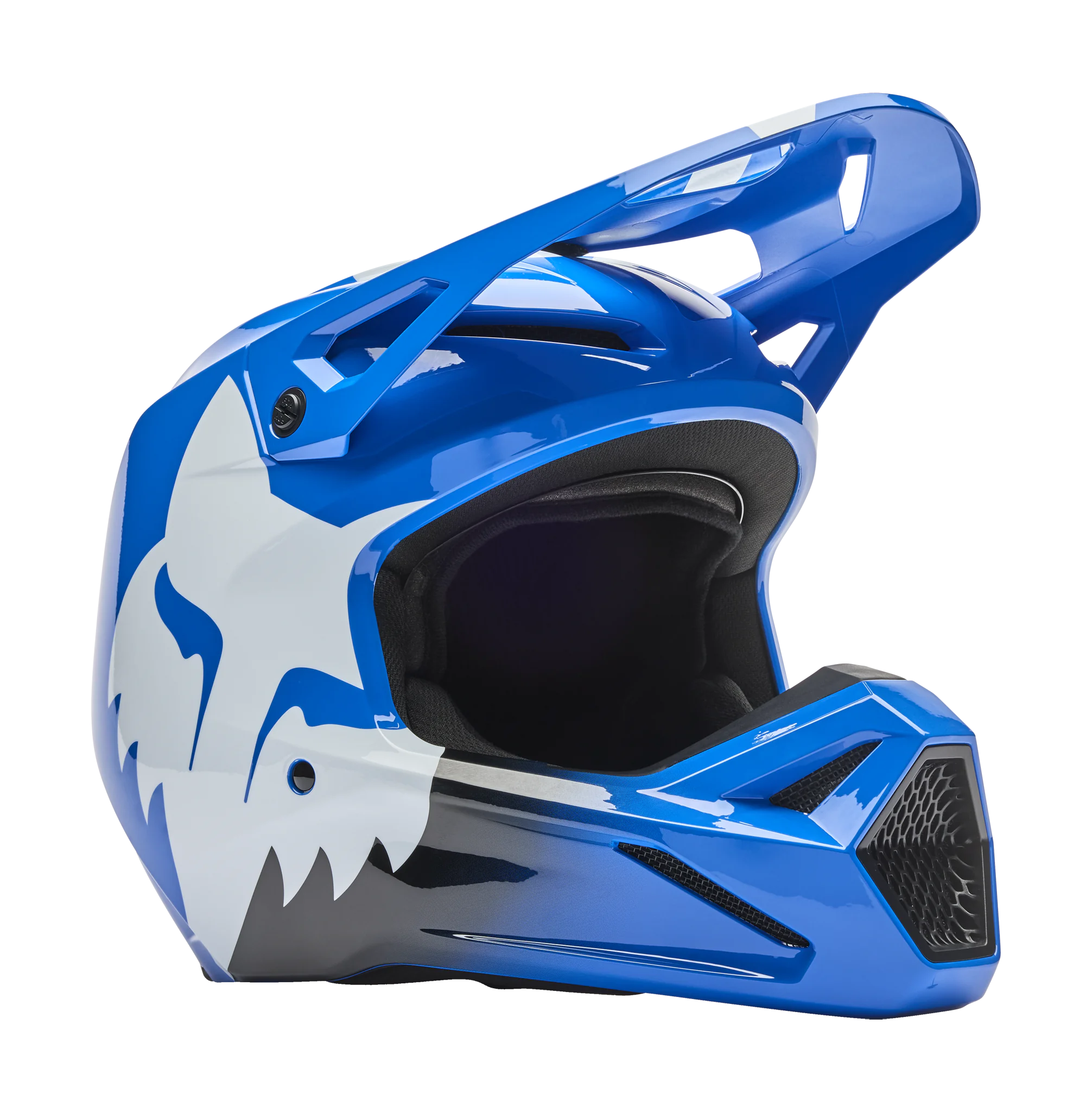 Fox Kinder Crosshelm V1 Shield - Blauw