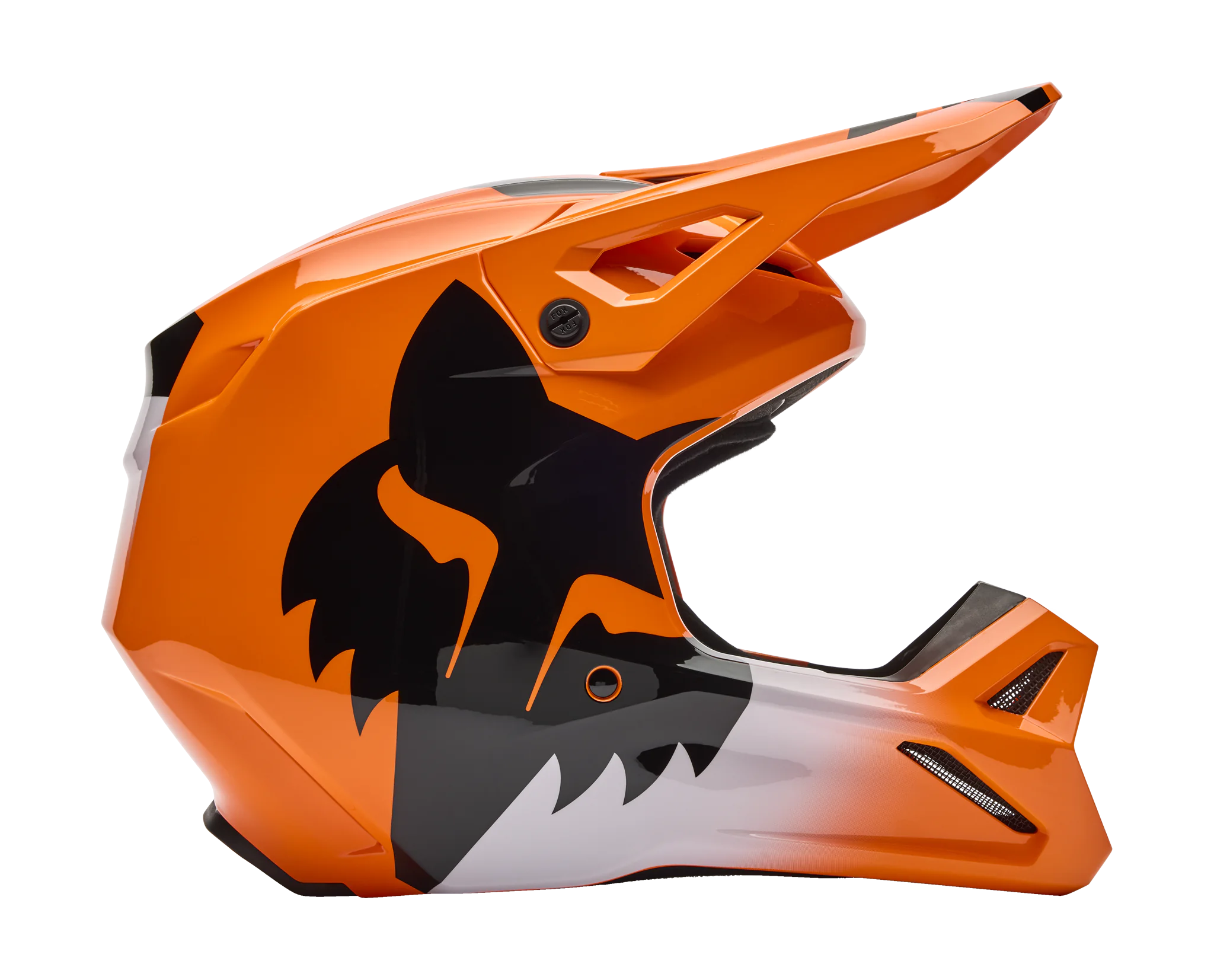 Fox Kinder Crosshelm V1 Shield - Fluo Oranje