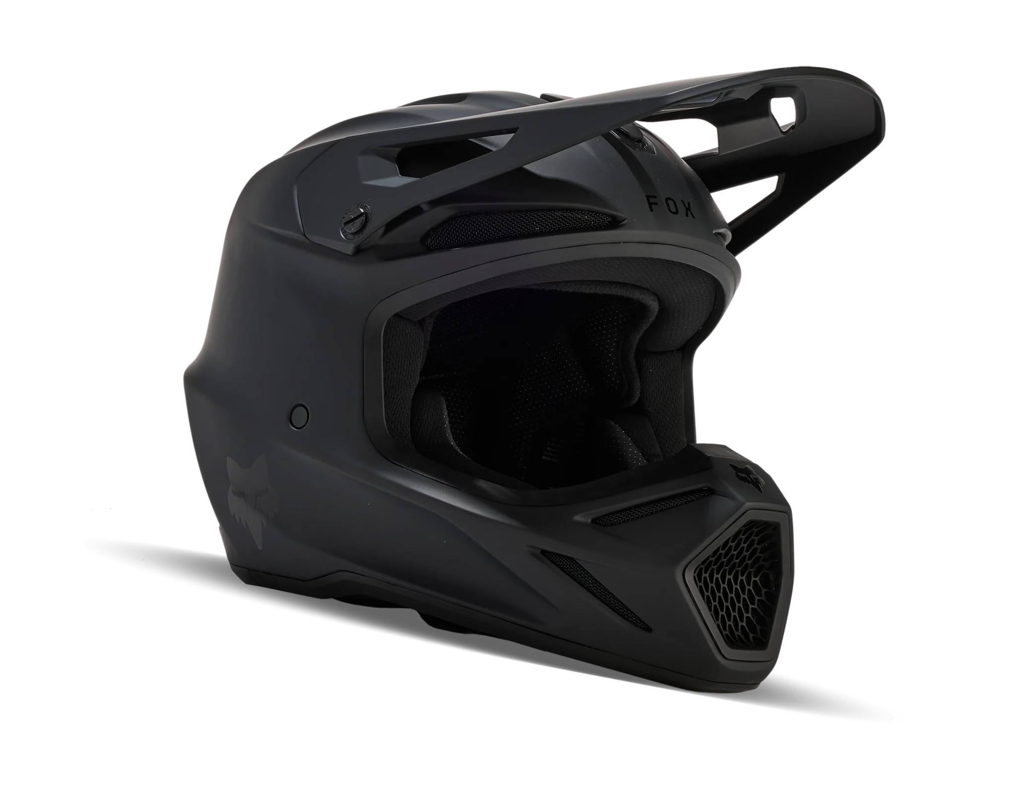 Fox Kinder Crosshelm V3 Solid - Mat Zwart