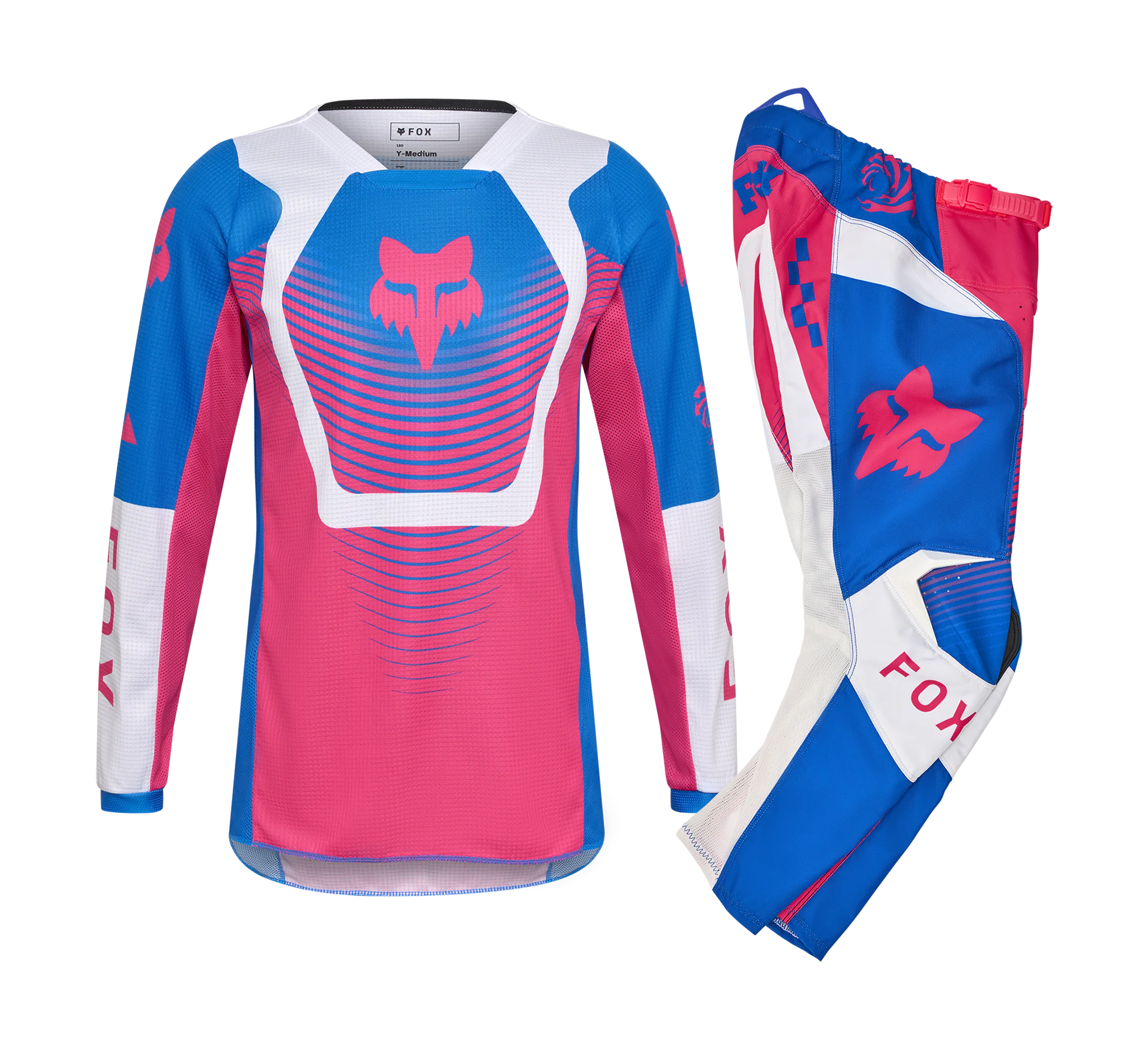 Fox Kinder Crosskleding 2026 180 Collect - Blauw / Roze