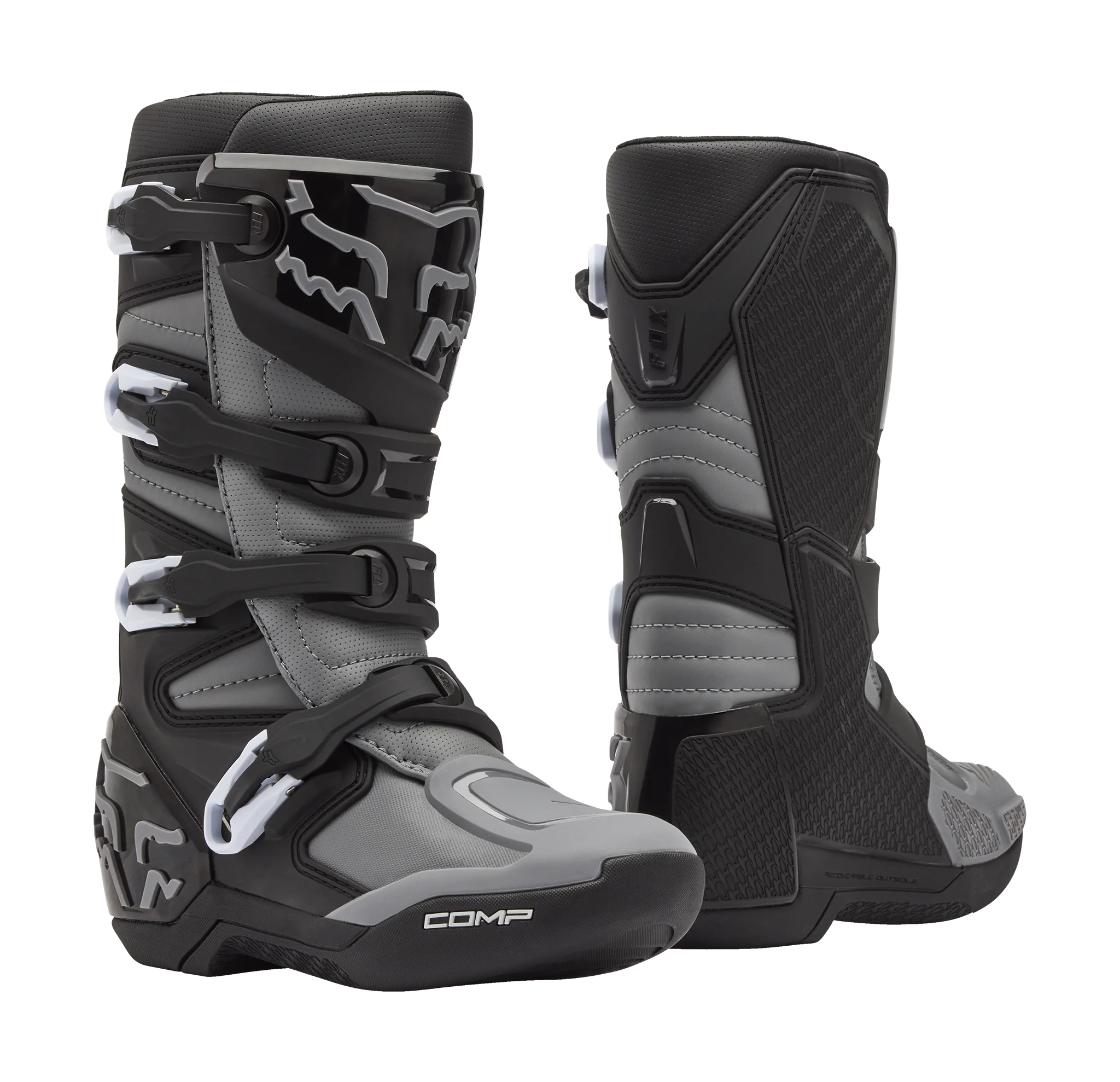 Fox Kinder Crosslaarzen Comp Core - Zwart / Grijs