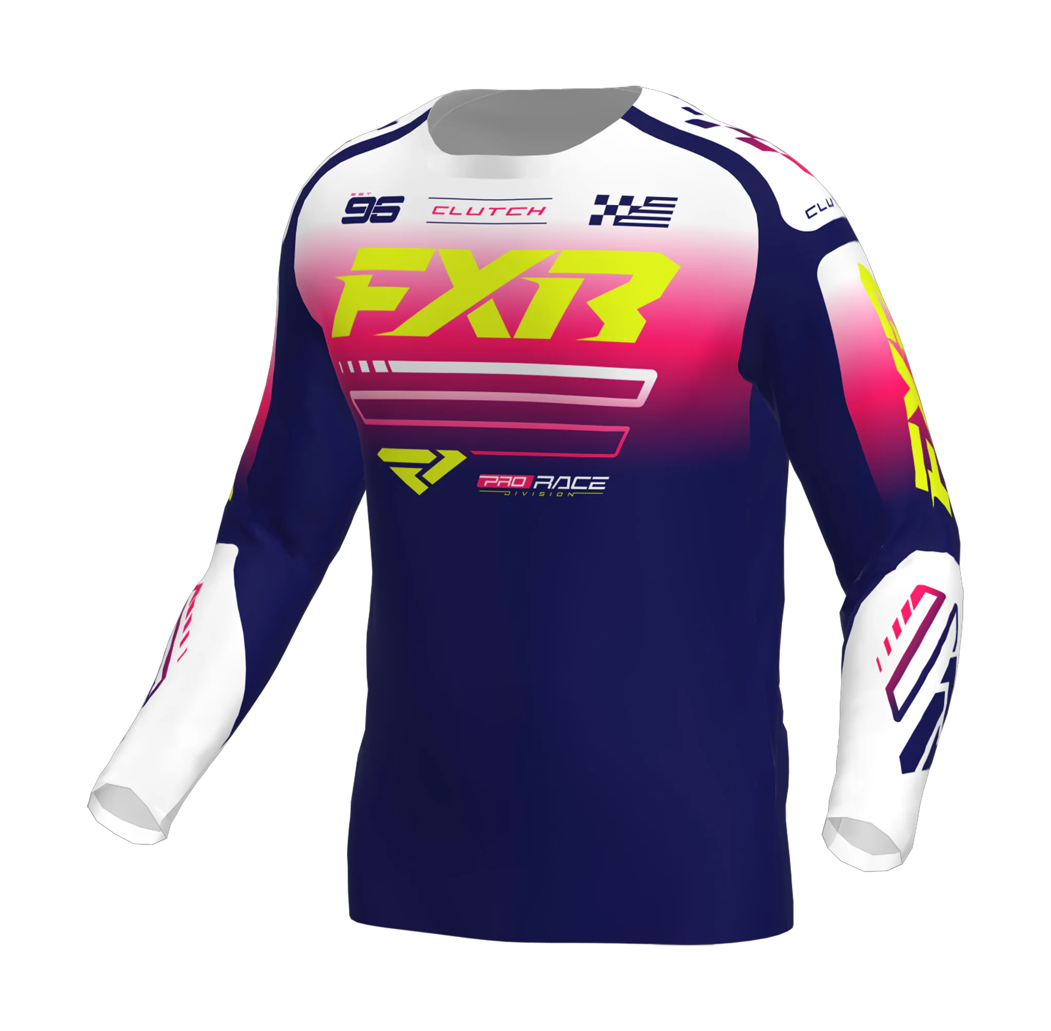 FXR Cross Shirt 2026 Clutch - Navy / Razz / Wit