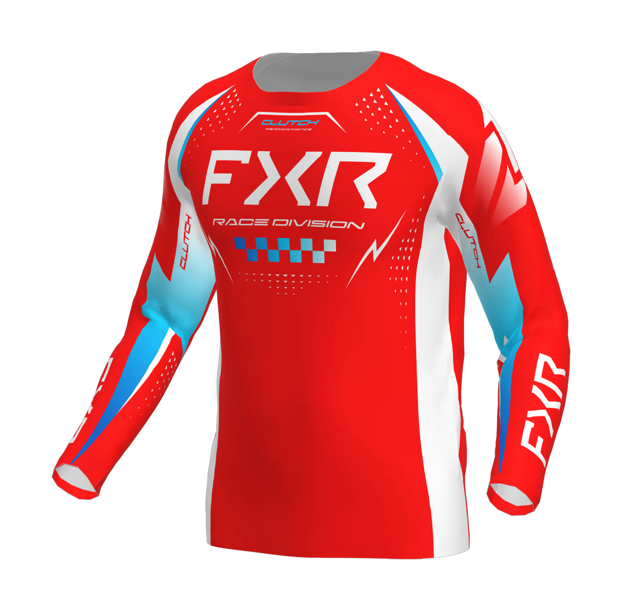 FXR Cross Shirt 2026 Clutch Pro - Rood / Blauw / Wit