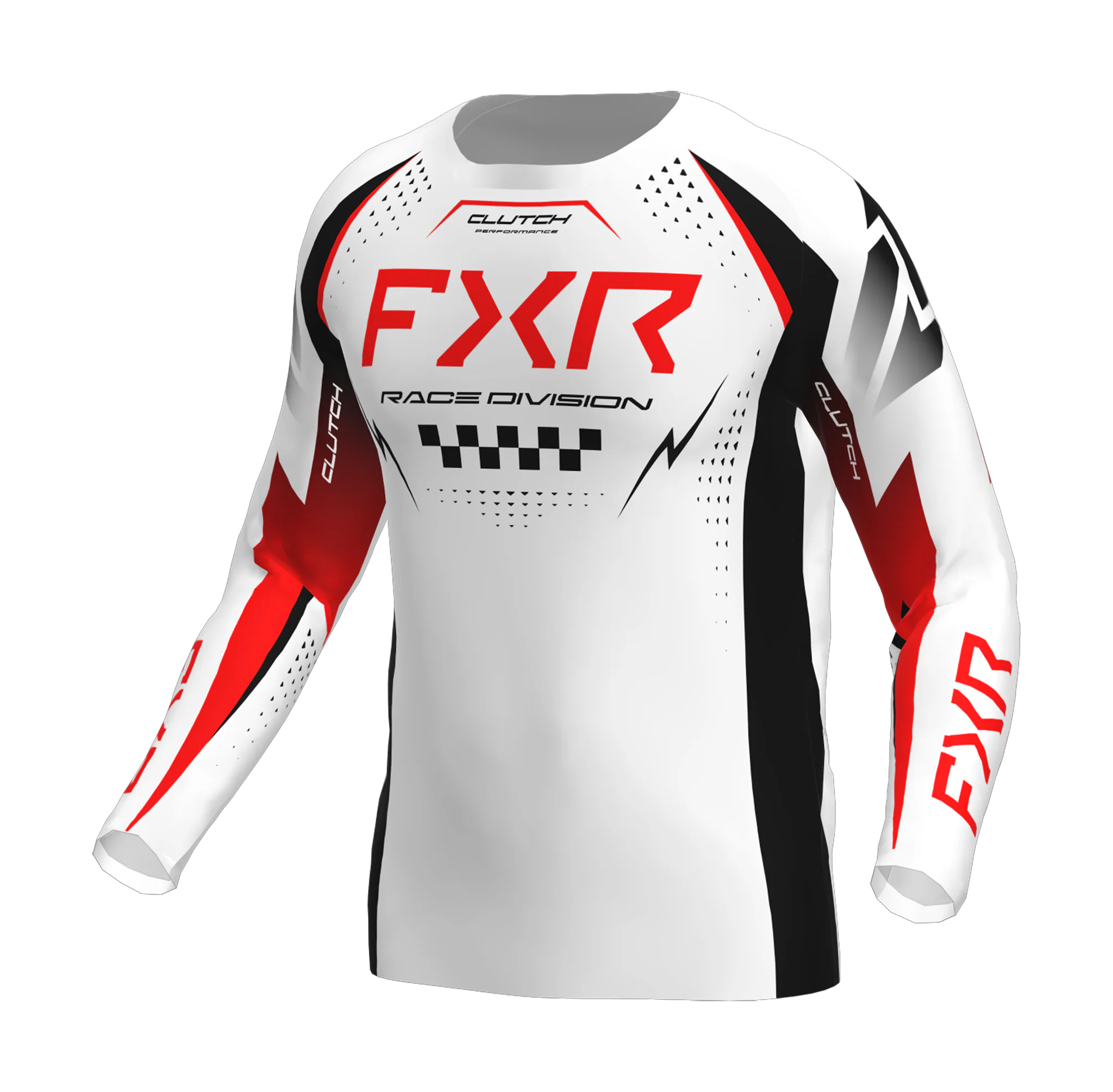 FXR Cross Shirt 2026 Clutch Pro - Wit / Rood / Zwart