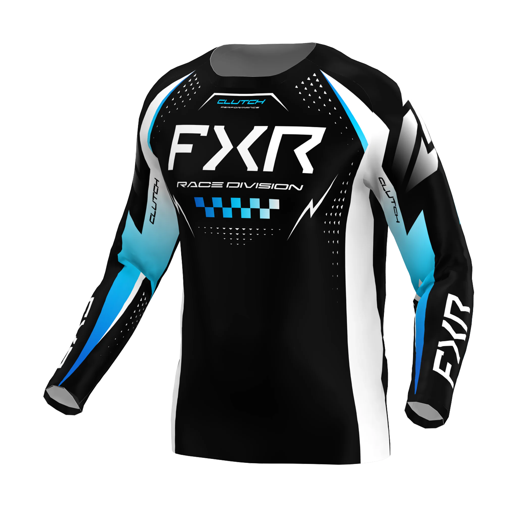 FXR Cross Shirt 2026 Clutch Pro - Zwart / Blauw / Wit