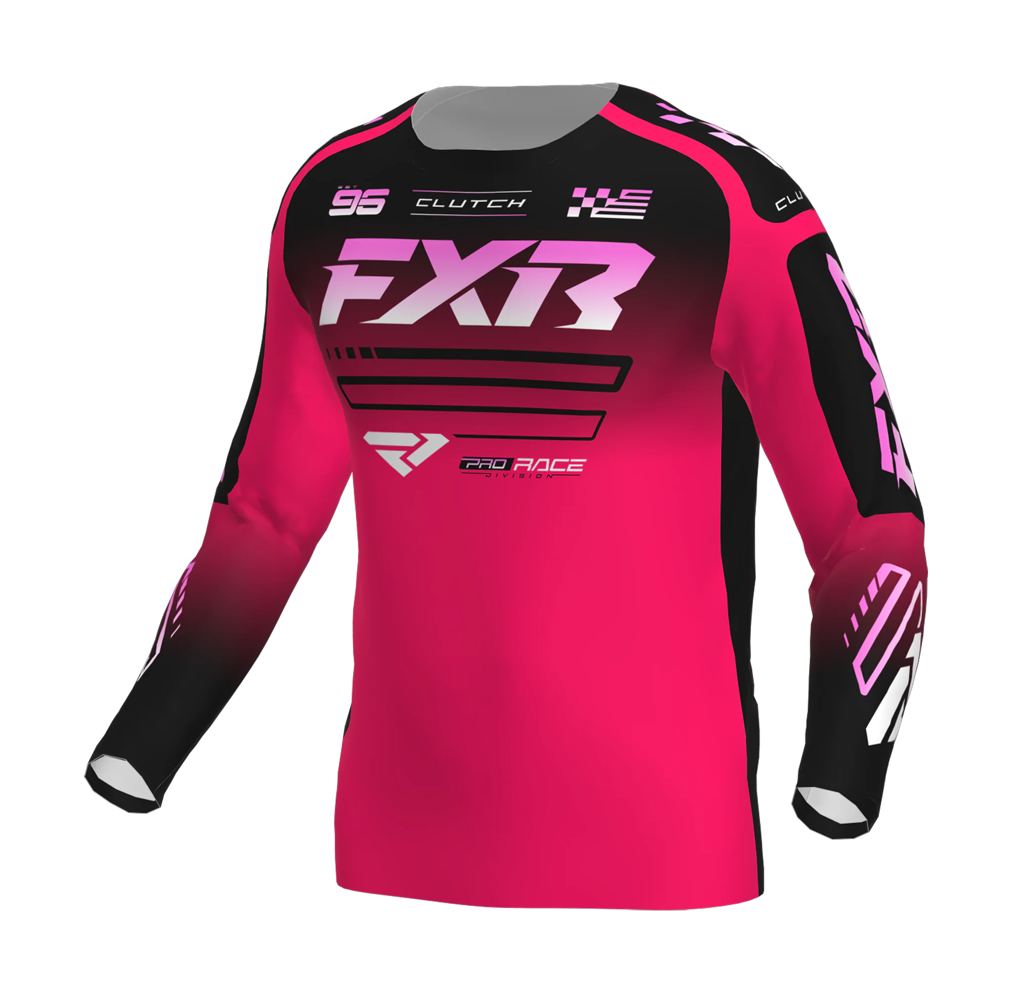 FXR Cross Shirt 2026 Clutch - Razz / Zwart / Roze