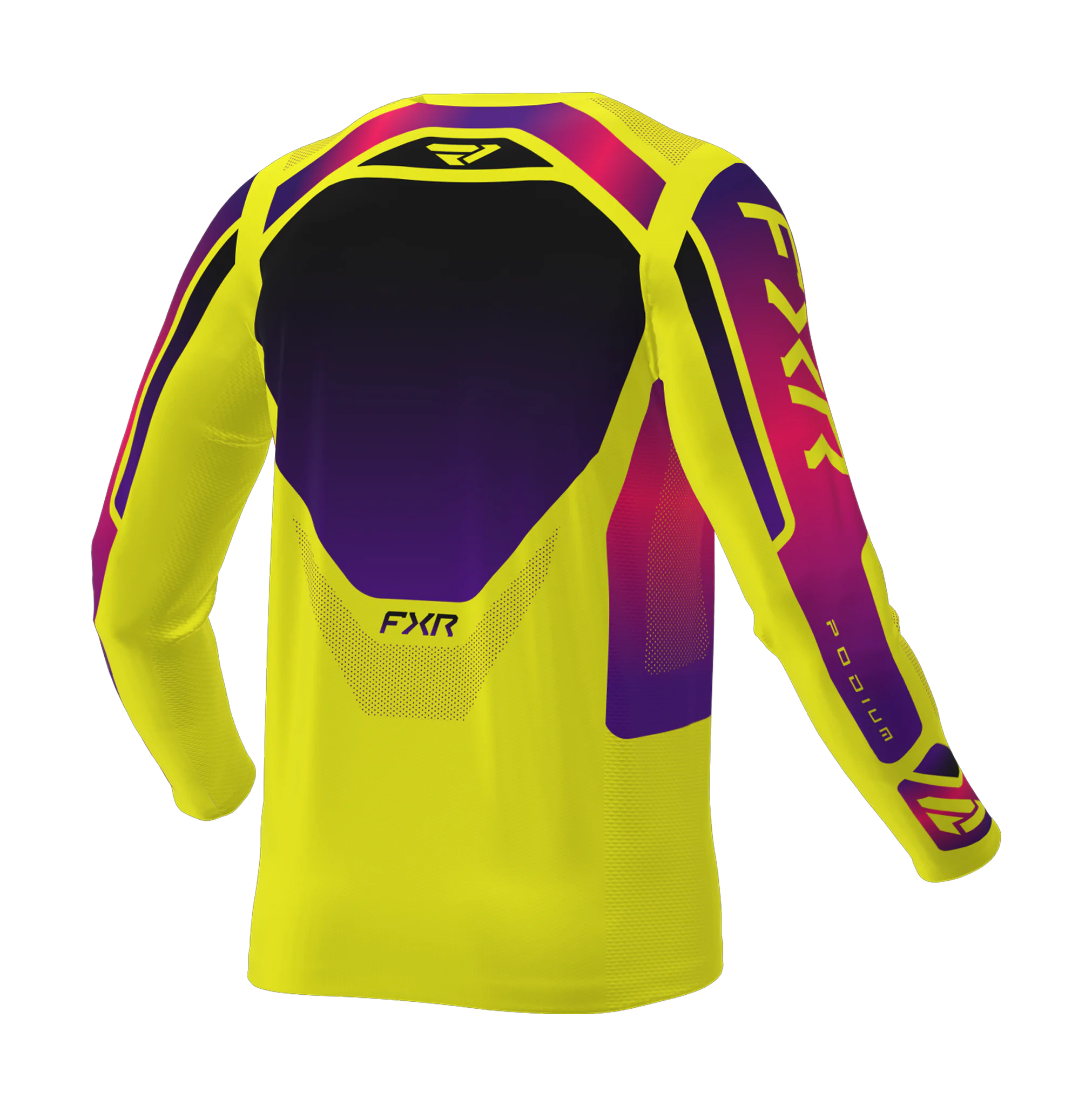 FXR Cross Shirt 2026 Podium Relay - Geel / Razz / Zwart