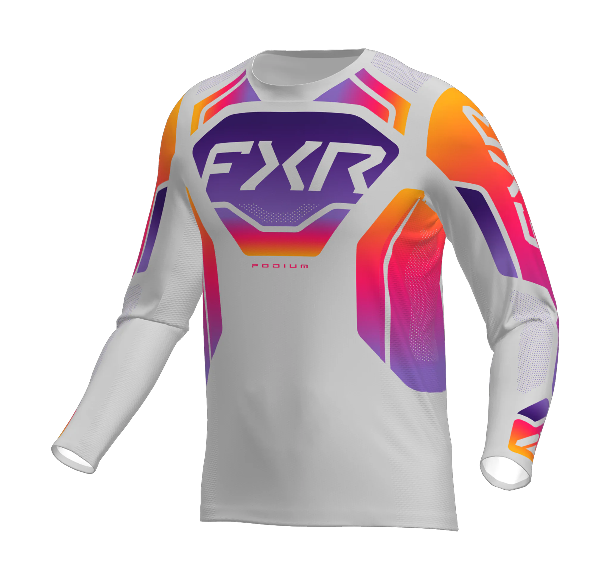 FXR Cross Shirt 2026 Podium Relay - Grijs / Paars / Tangerine
