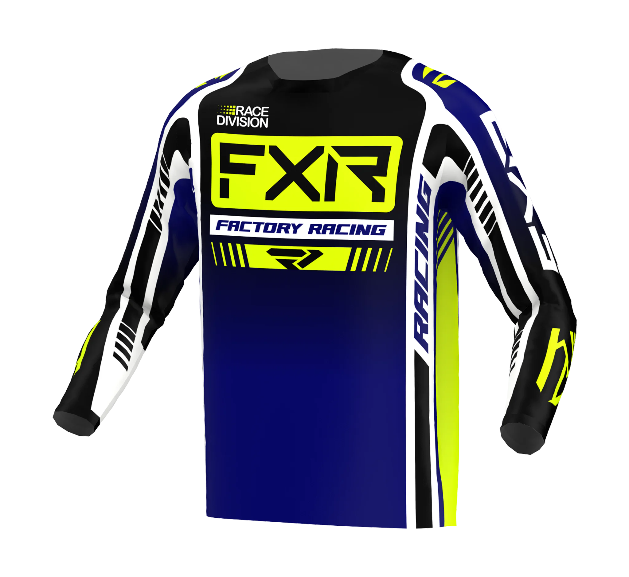 FXR Cross Shirt Clutch Pro - Midnight / HiVis / Wit