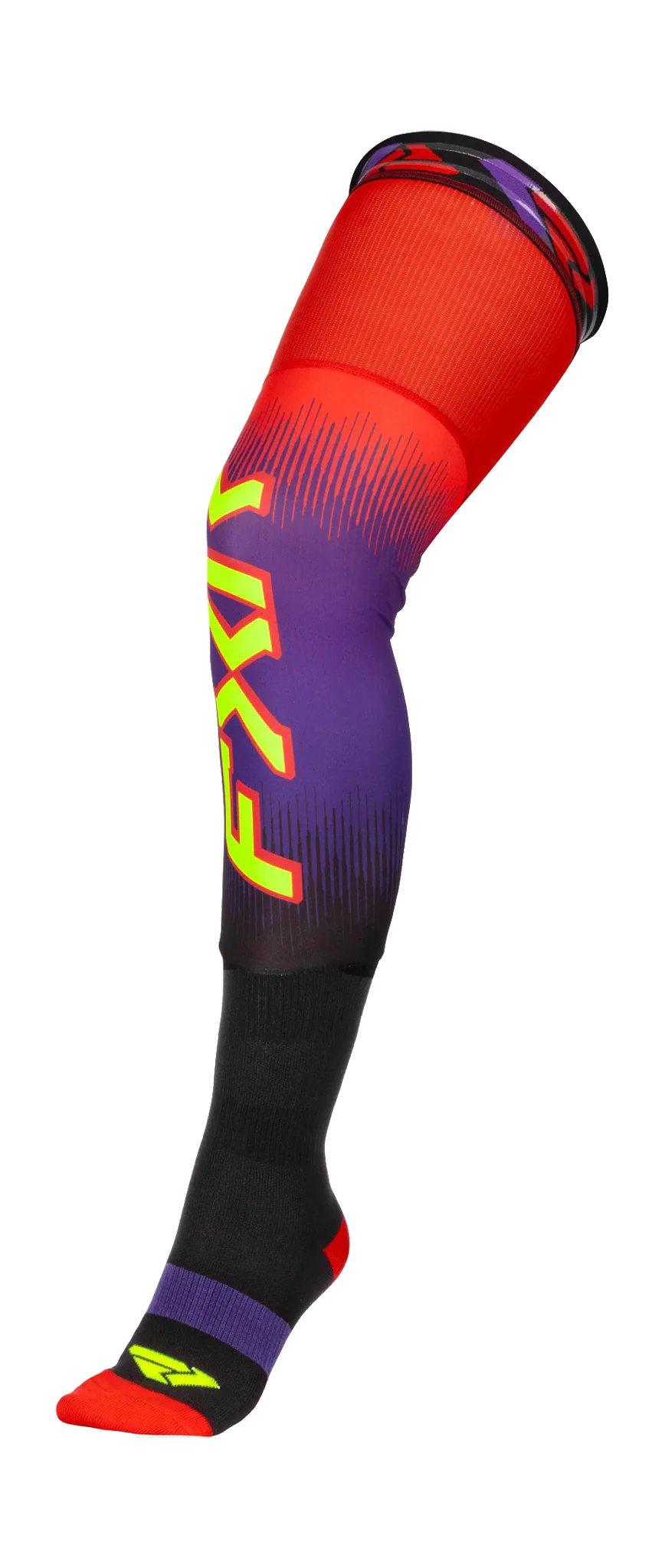 FXR Cross Sokken Lang Kniebrace - Rood / Paars