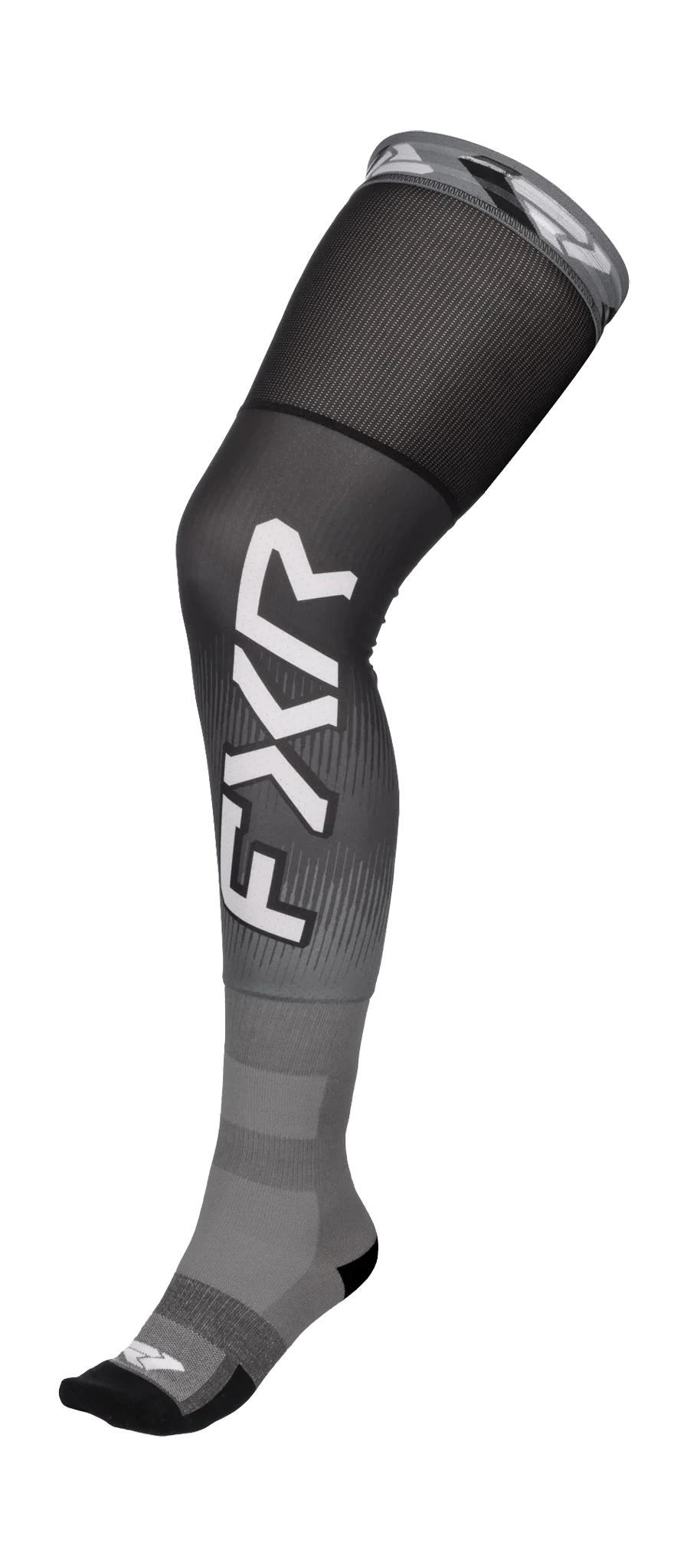 FXR Cross Sokken Lang Kniebrace - Zwart / Wit