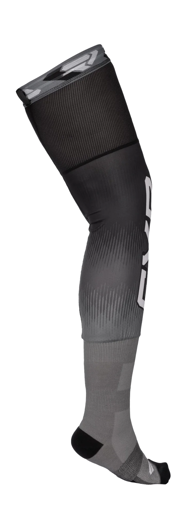 FXR Cross Sokken Lang Kniebrace - Zwart / Wit