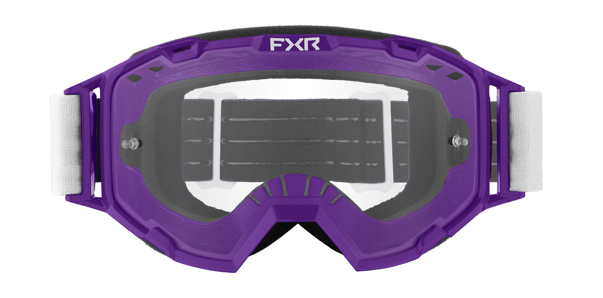 FXR Crossbril Maverick Prime - Paars / Wit / Zwart - Clear Lens