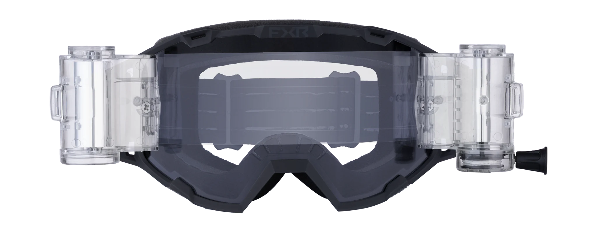 FXR Crossbril Roll-Off Maverick Prime - Zwart - Clear Lens