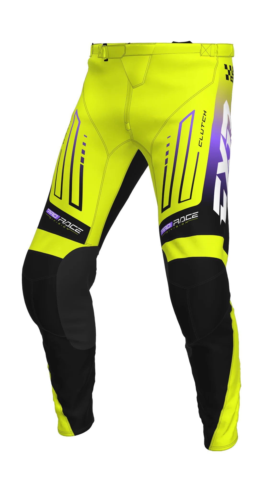 FXR Crossbroek 2026 Clutch - HiVis / Zwart / Paars