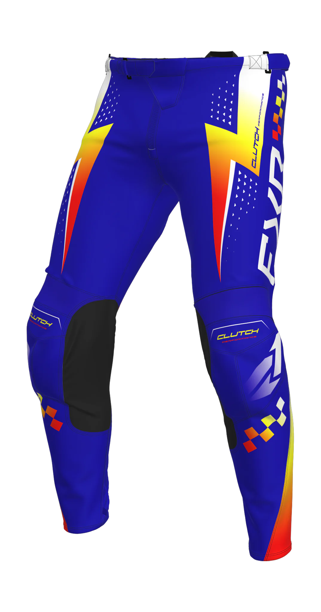 FXR Crossbroek 2026 Clutch Pro - Royal / Geel / Rood