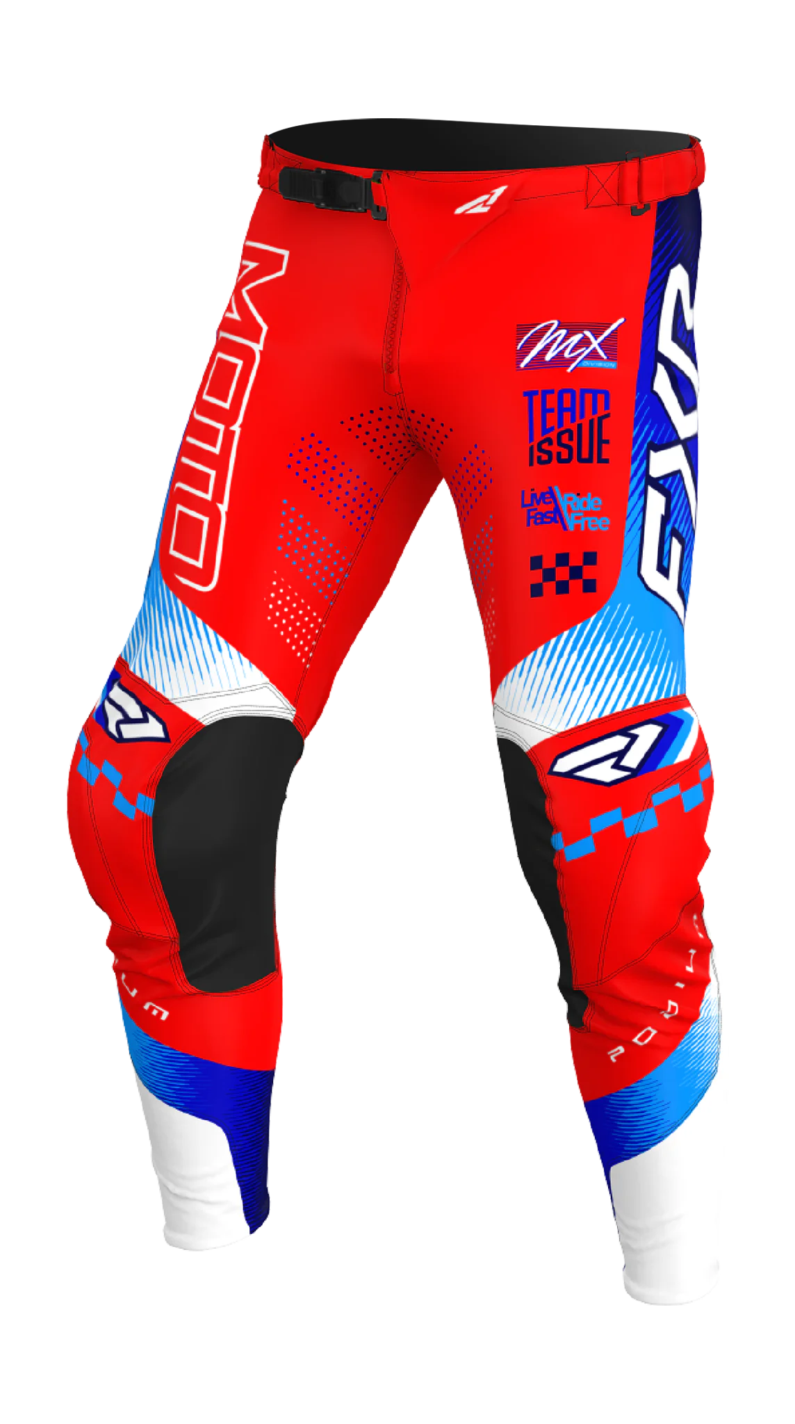 FXR Crossbroek 2026 Podium Gladiator - Rood / Blauw / Wit