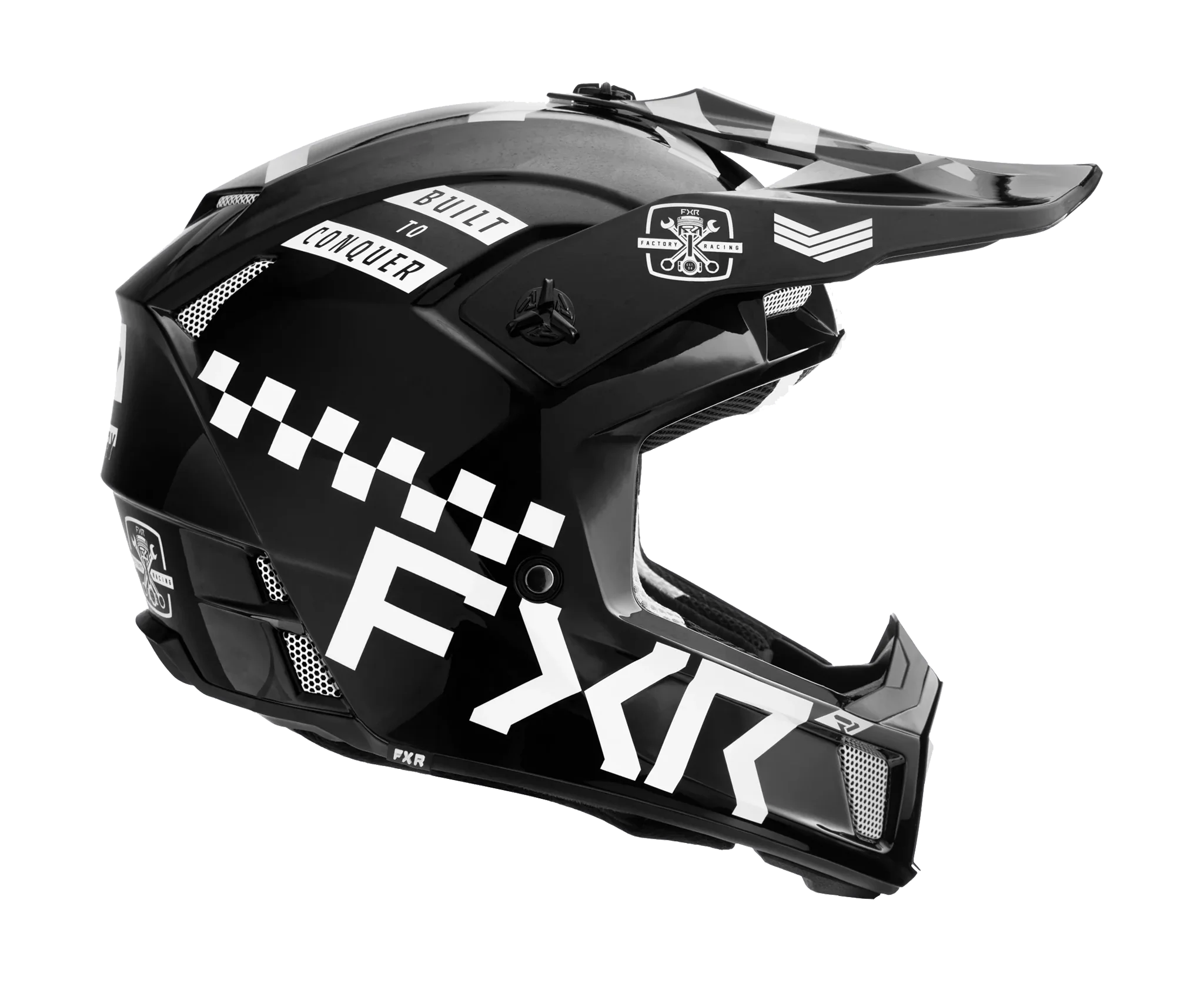 FXR Crosshelm Clutch Gladiator - Zwart / Wit