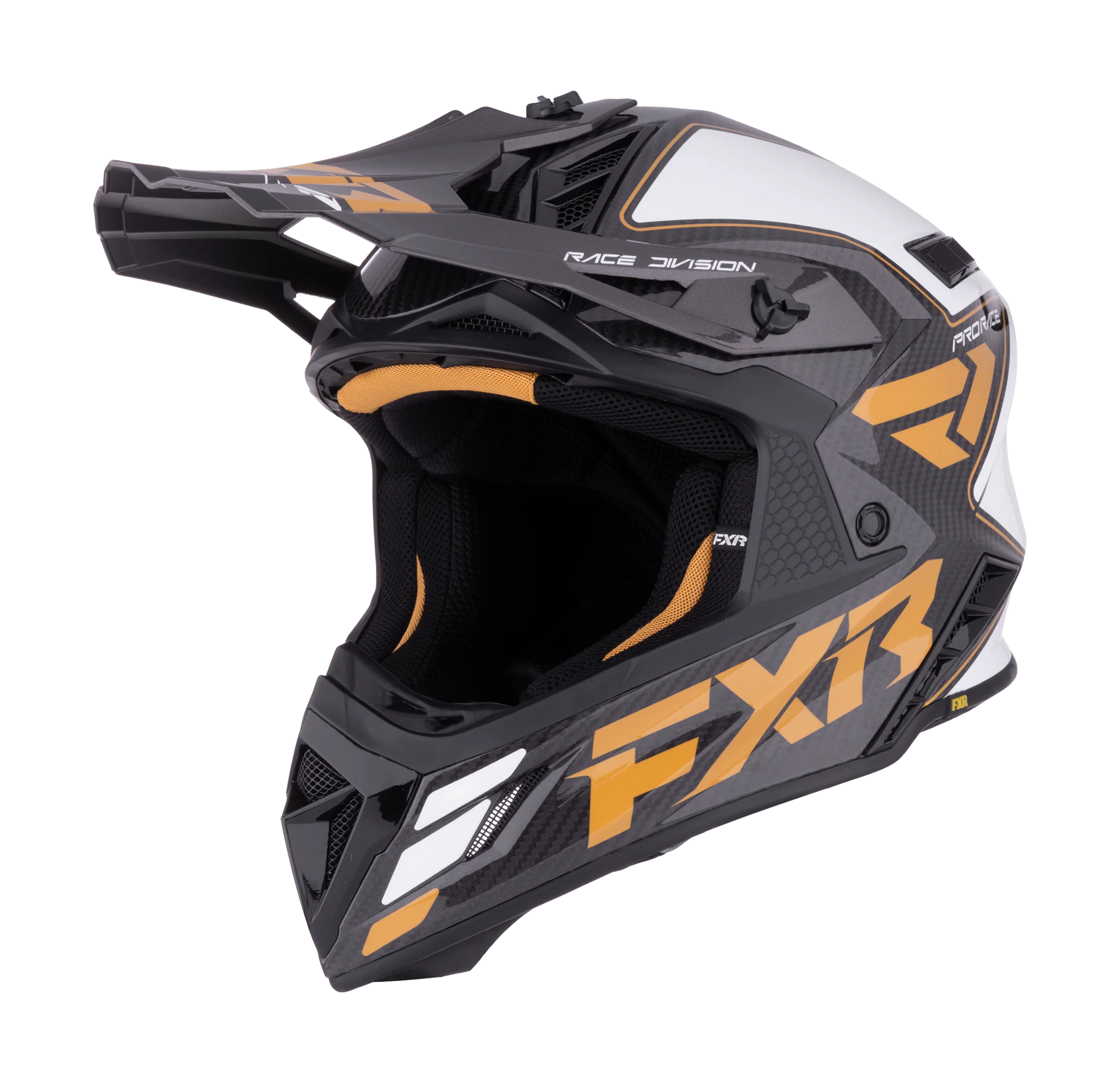 FXR Crosshelm Helium Carbon - Goud / Wit