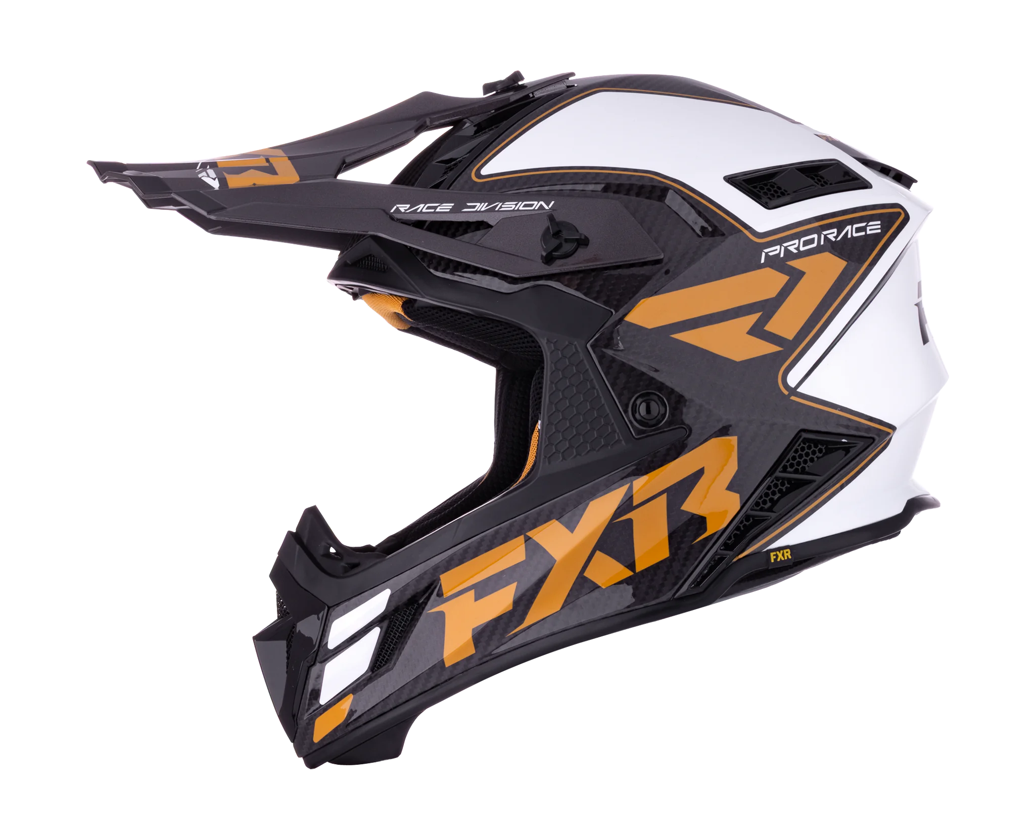 FXR Crosshelm Helium Carbon - Goud / Wit