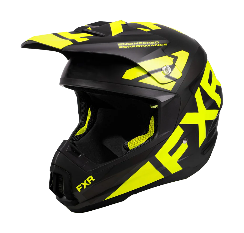 FXR Crosshelm Torque Team - Zwart / High-vis