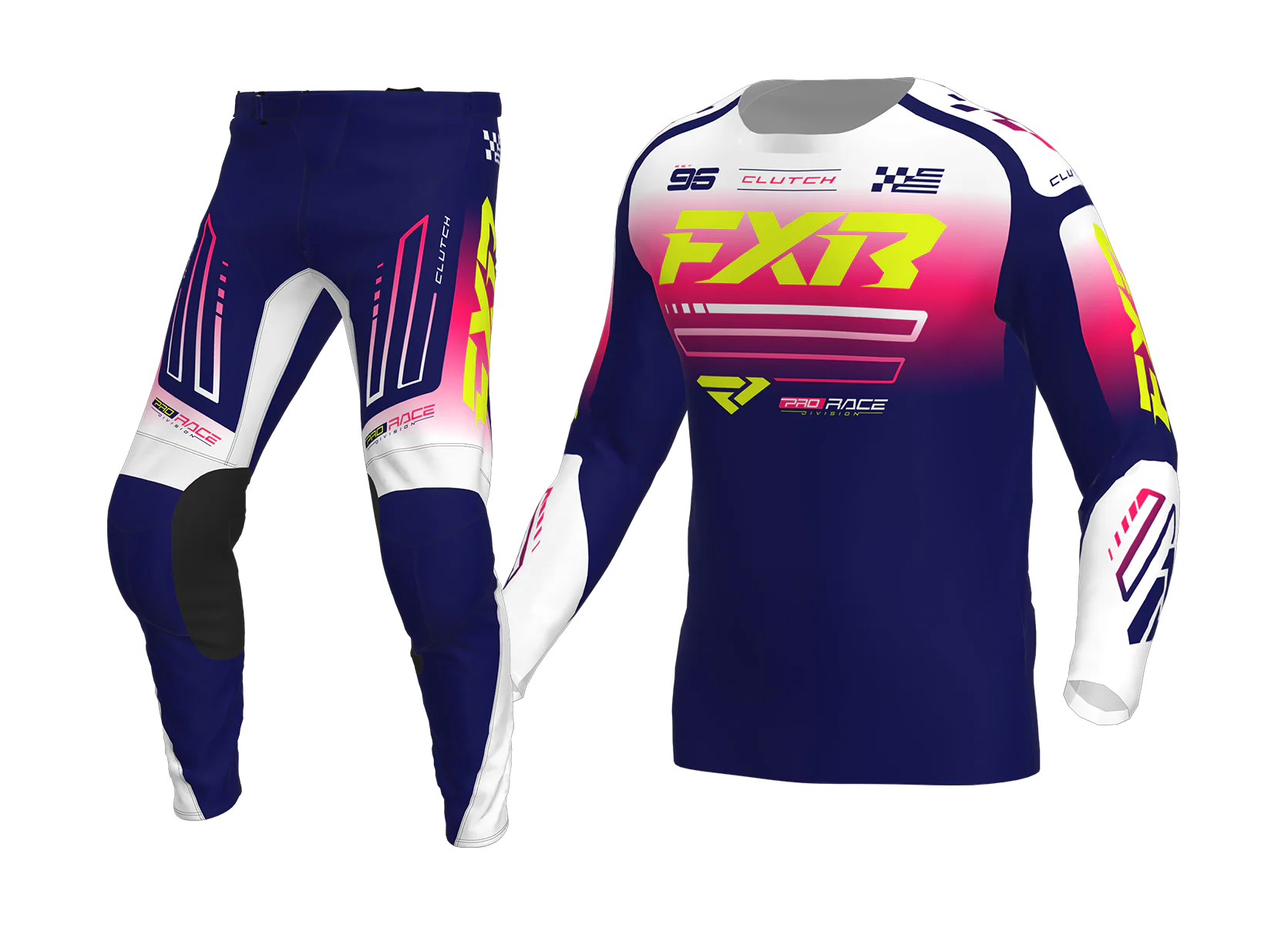 FXR Crosskleding 2026 Clutch - Navy / Razz / Wit