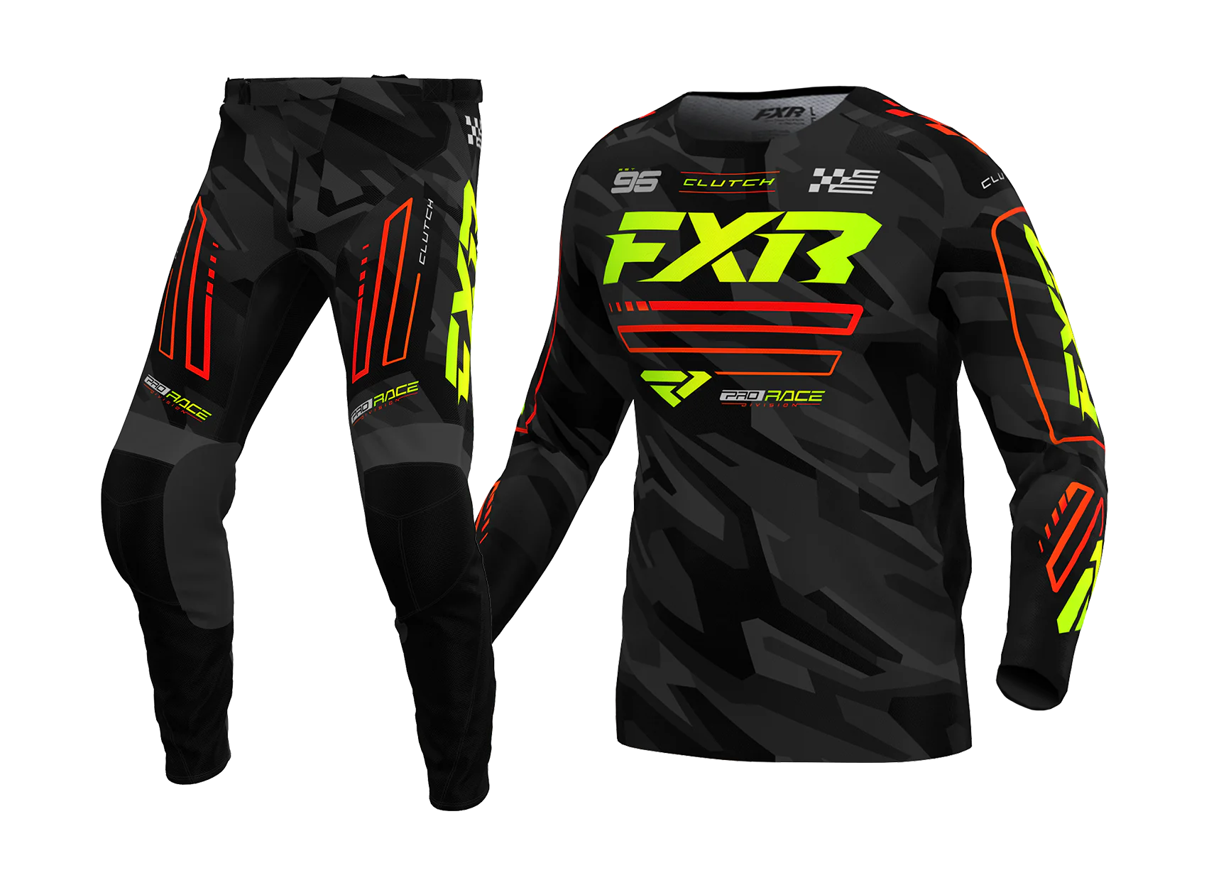 FXR Crosskleding Clutch - Nuke / HiVis / Camo