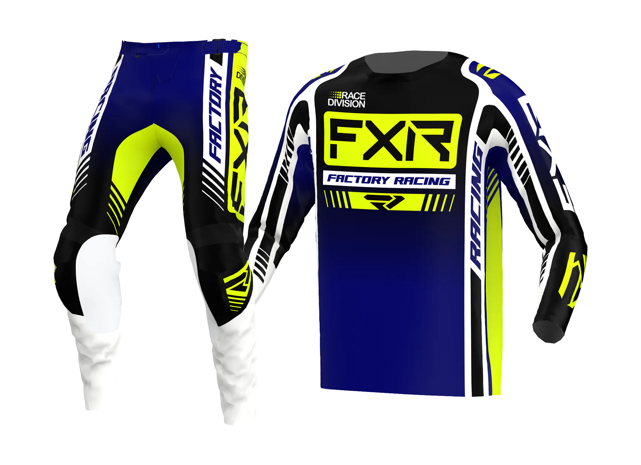 FXR Crosskleding Clutch Pro - Midnight / HiVis / Wit