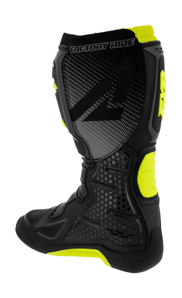 FXR Crosslaarzen Factory Ride - Zwart / High-vis