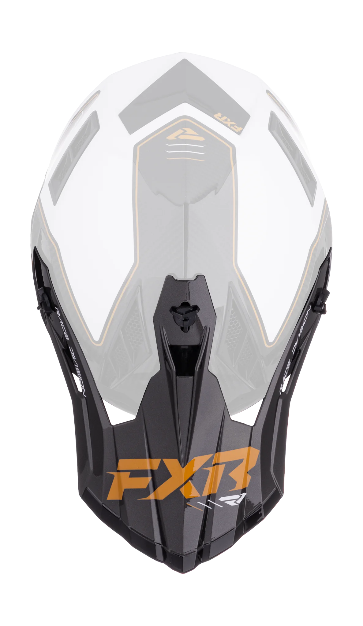 FXR Helmklep Helium Carbon - Goud / Wit