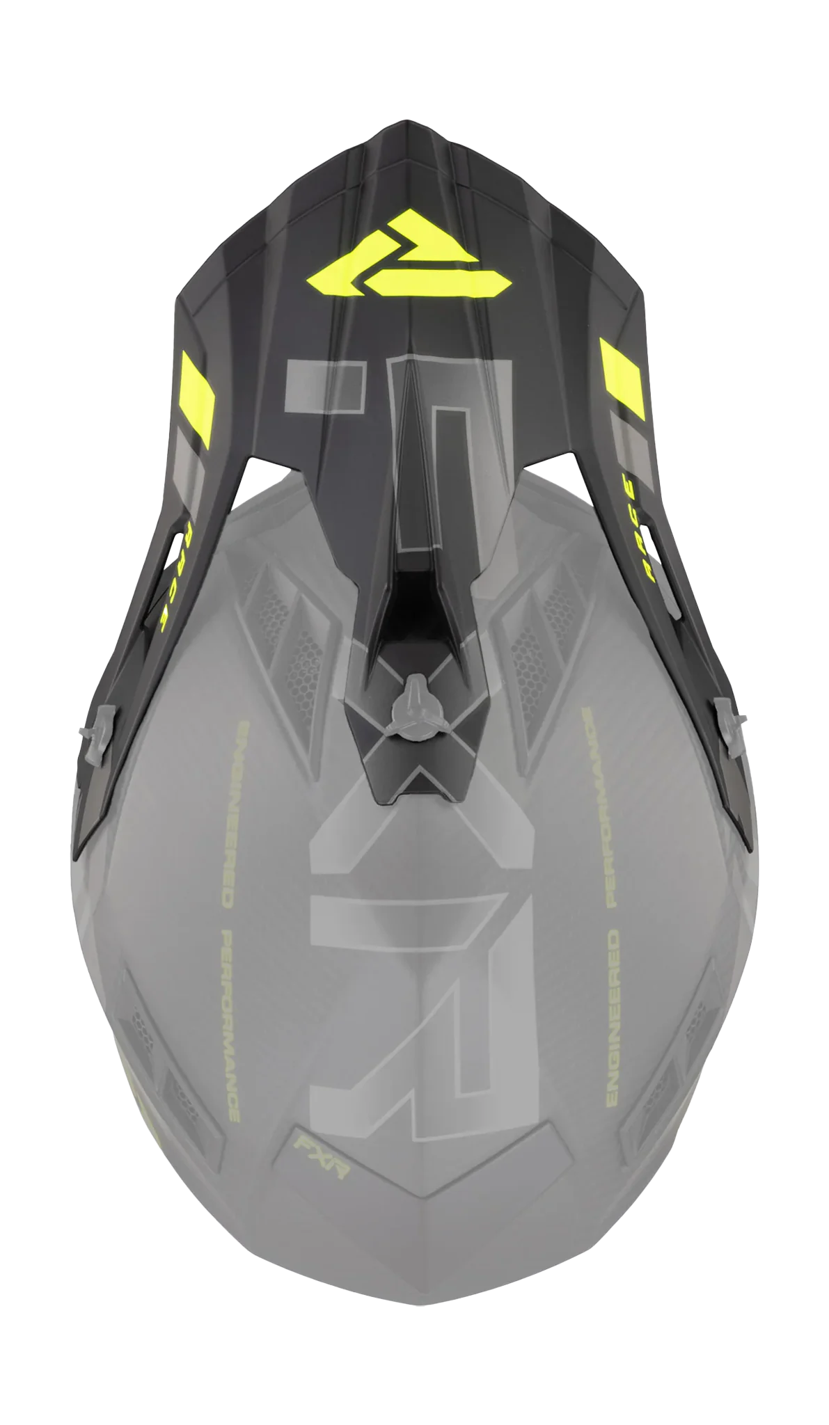 FXR Helmklep Helium Carbon - HiVis / Charcoal