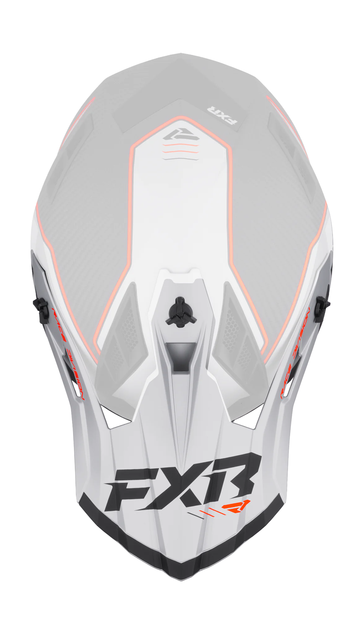 FXR Helmklep Helium Carbon - Oranje / Zilver