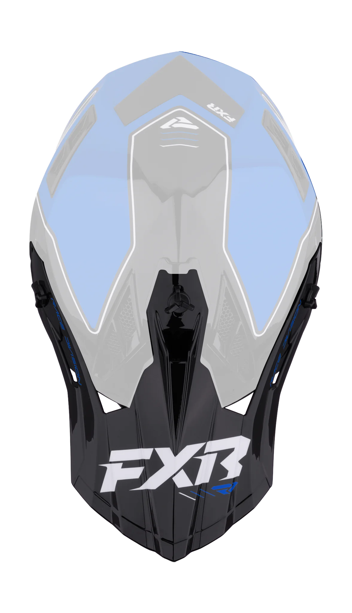 FXR Helmklep Helium Race Div - Blauw / Wit