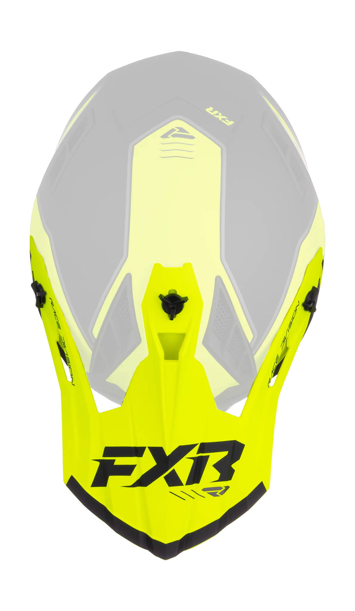 FXR Helmklep Helium Race Div - HiVis / Grijs