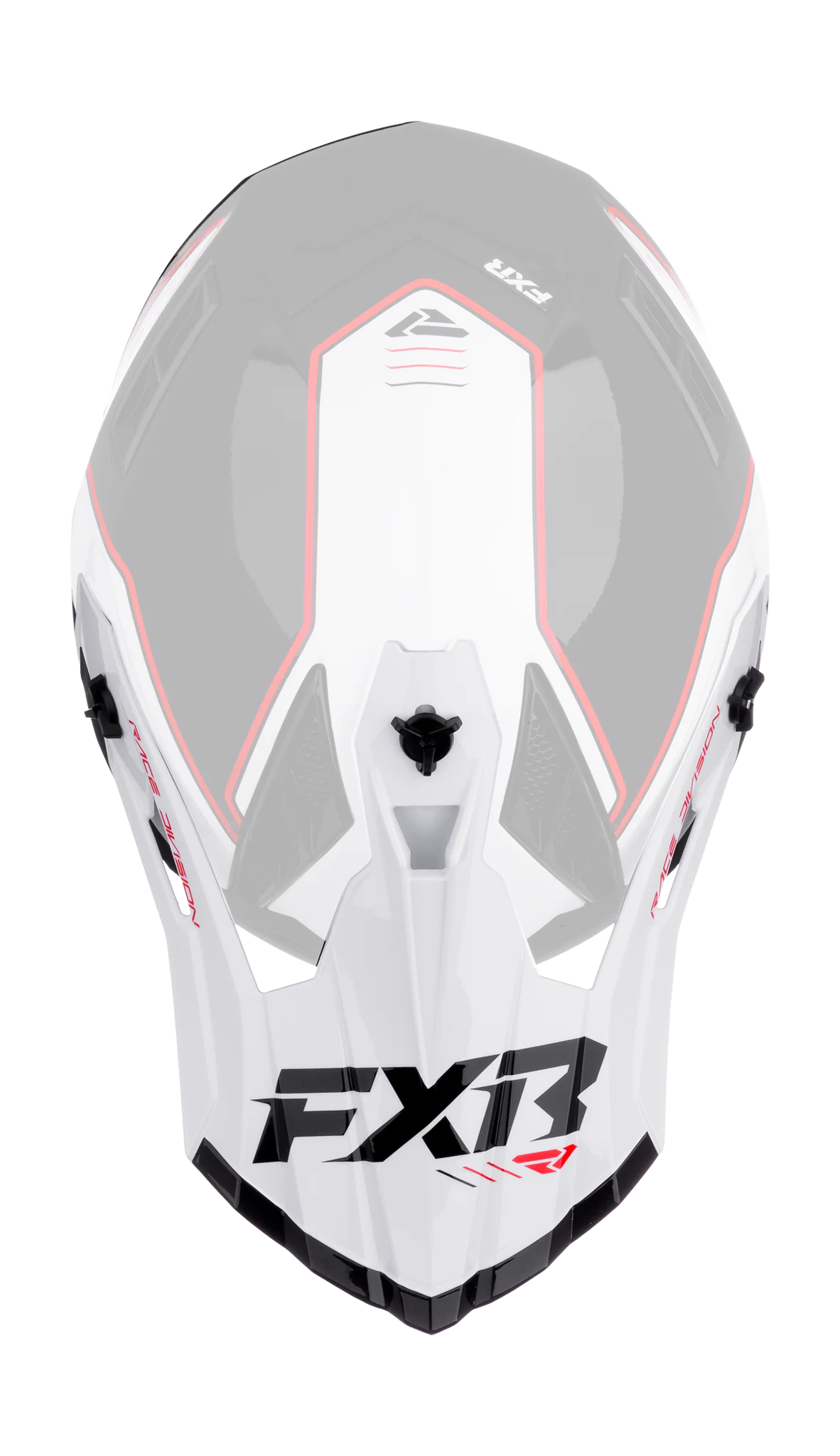 FXR Helmklep Helium Race Div - Rood / Wit