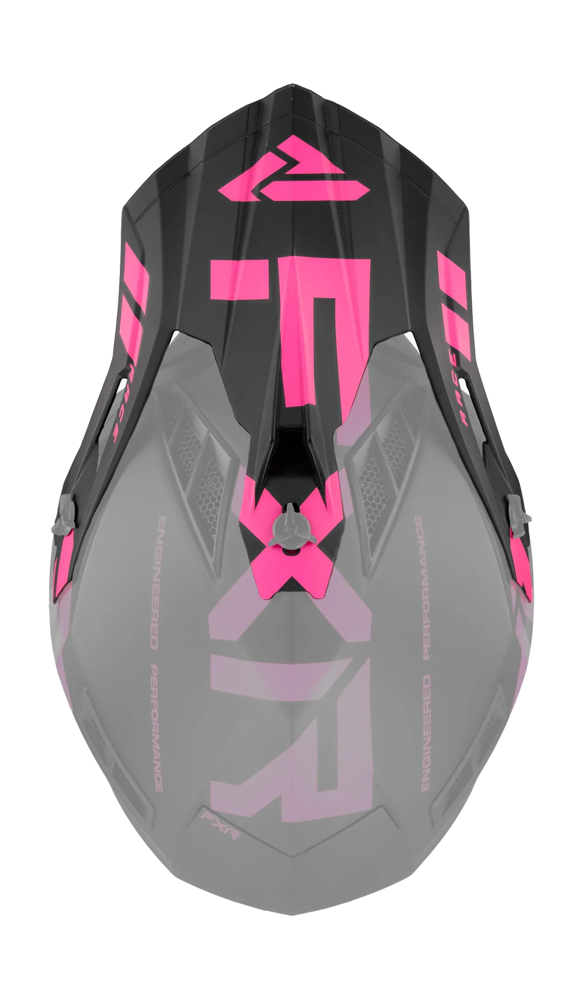 FXR Helmklep Helium Race Div - Zwart / Electric Roze