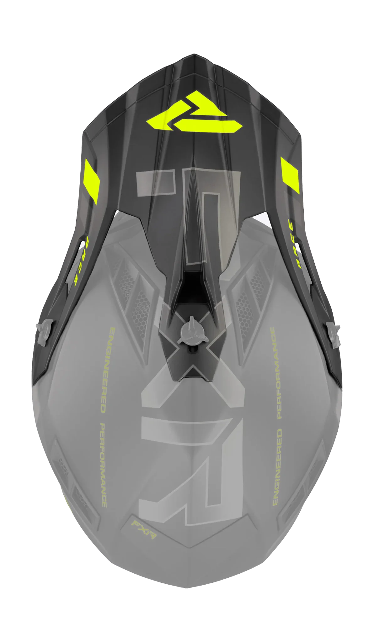 FXR Helmklep Helium Race Div - Zwart / High-vis