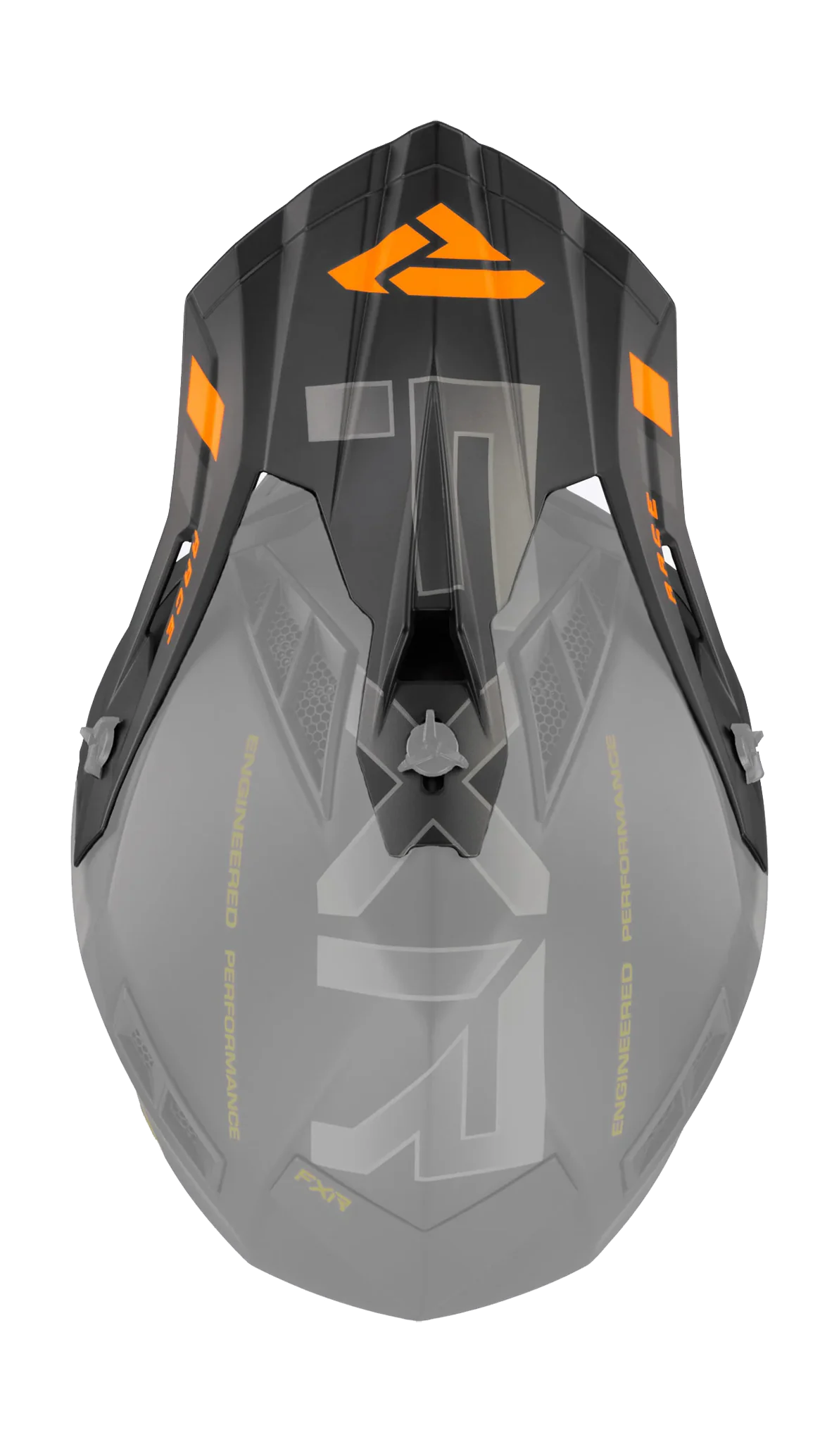 FXR Helmklep Helium Race Div - Zwart / Oranje