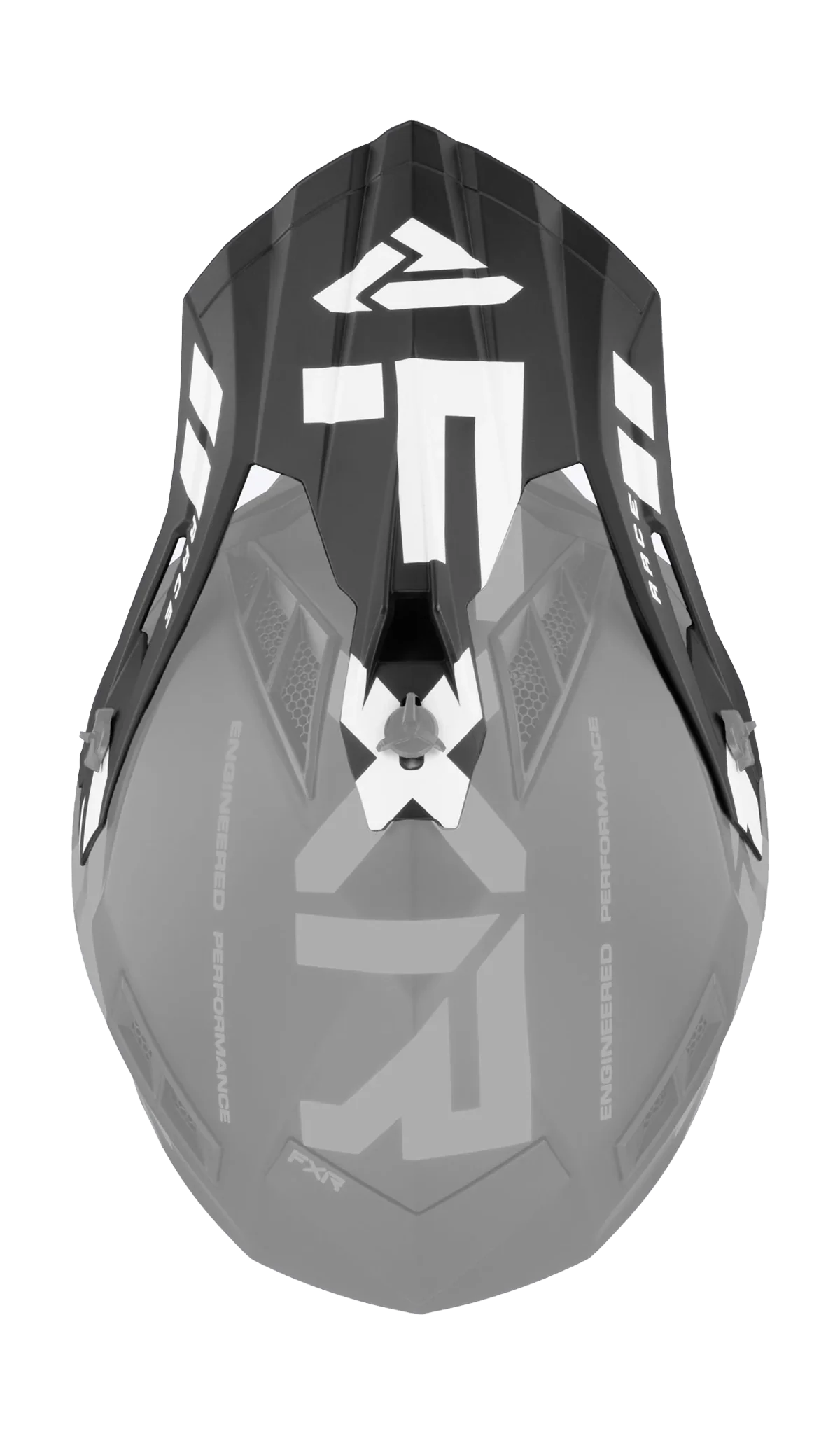 FXR Helmklep Helium Race Div - Zwart / Wit