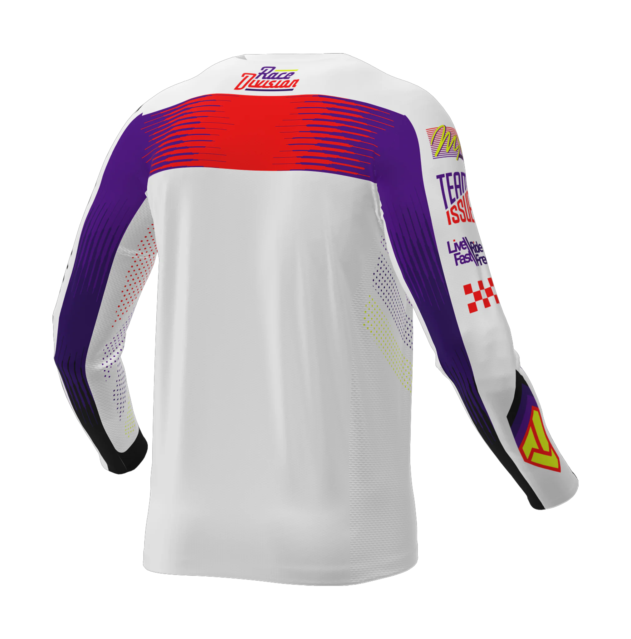 FXR Kinder Cross Shirt 2026 Podium - Wit / Paars / Rood