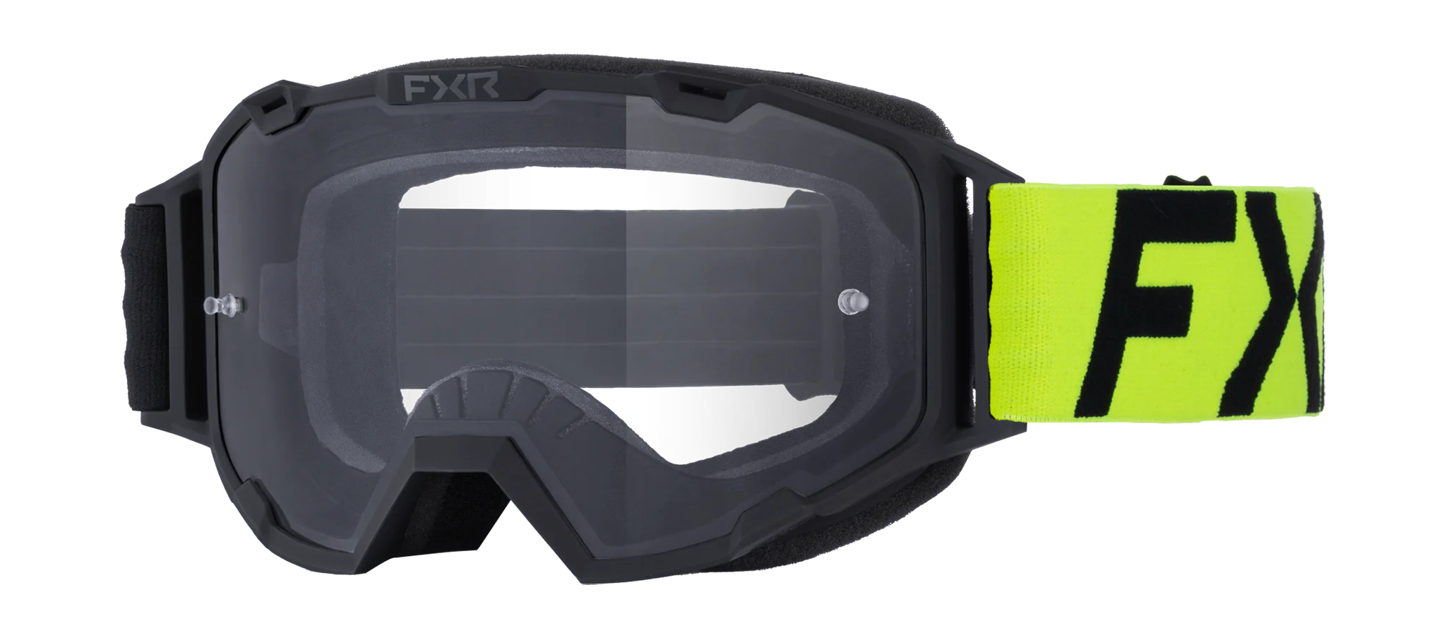 FXR Kinder Crossbril Maverick Prime - HiVis - Clear Lens