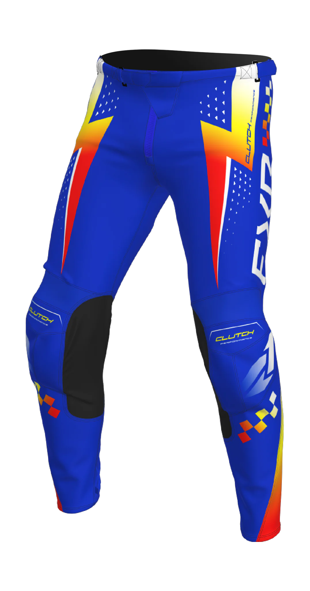 FXR Kinder Crossbroek 2026 Clutch Pro - Royal / Geel / Rood