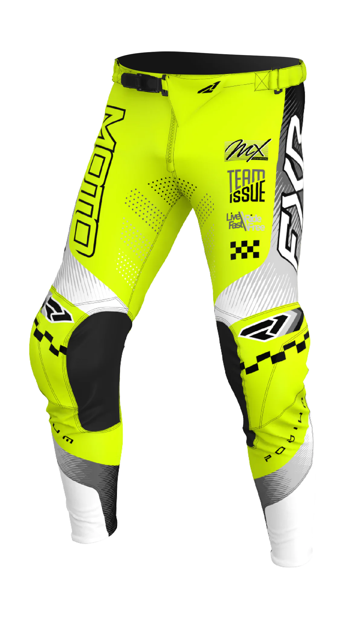 FXR Kinder Crossbroek 2026 Podium - HiVis / Zwart / Grijs