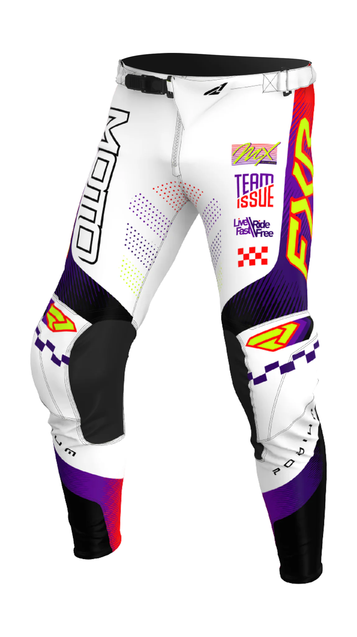 FXR Kinder Crossbroek 2026 Podium - Wit / Paars / Rood