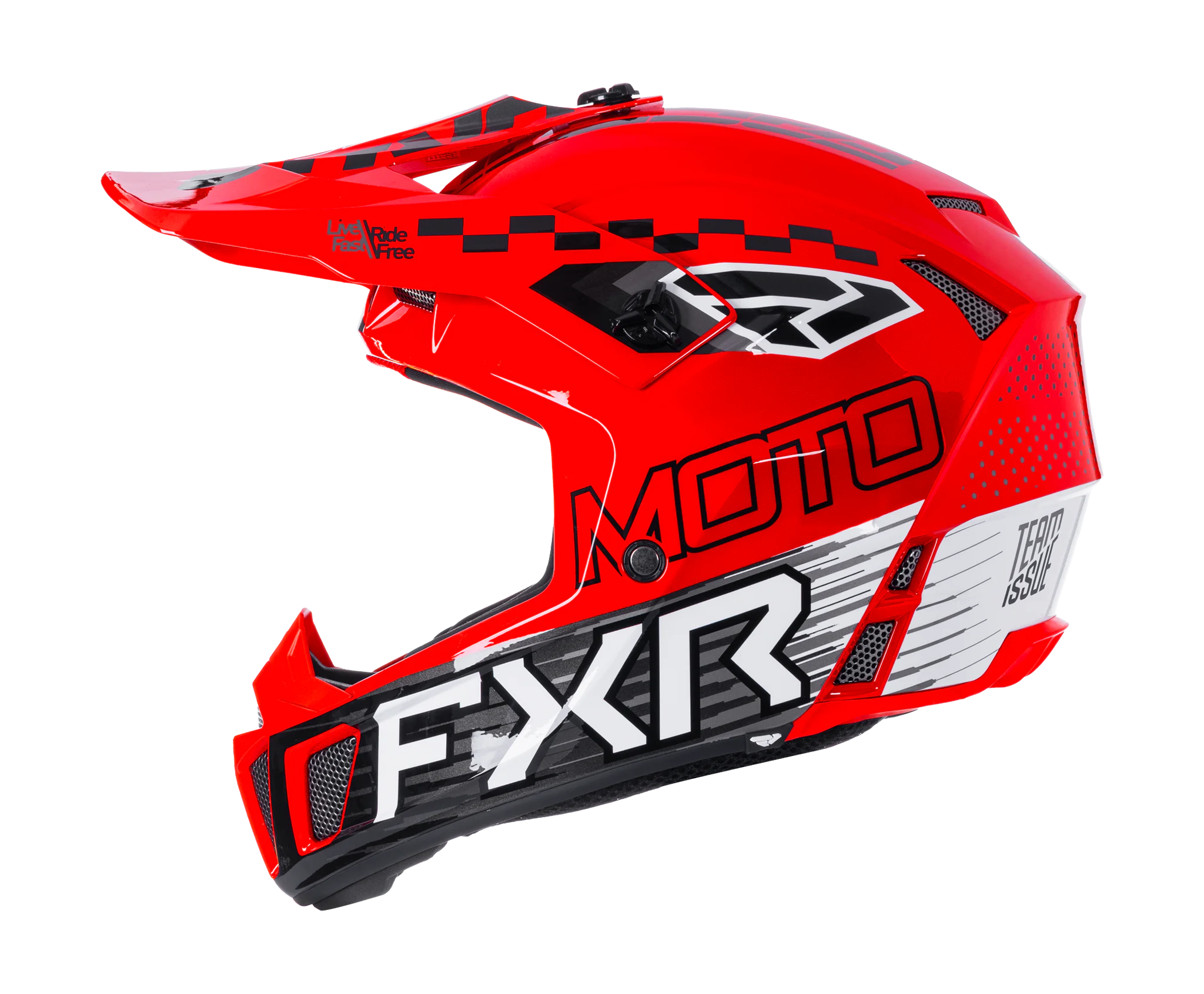 FXR Kinder Crosshelm Clutch - Rood / Wit