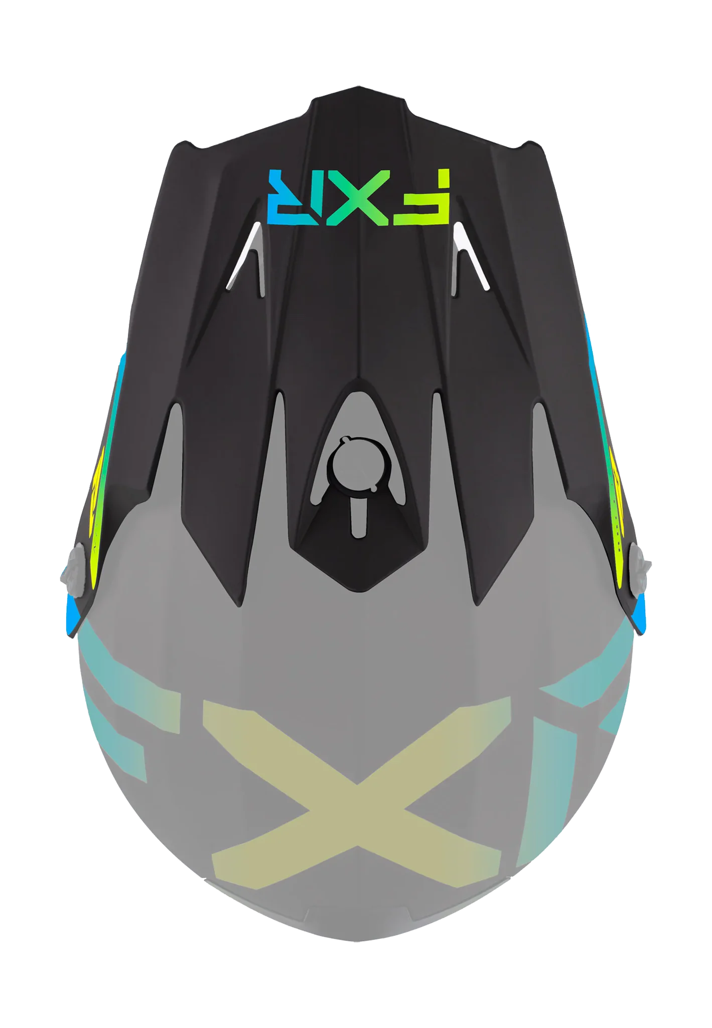 FXR Kinder Helmklep Legion - Zwart / Blauw / HiVis