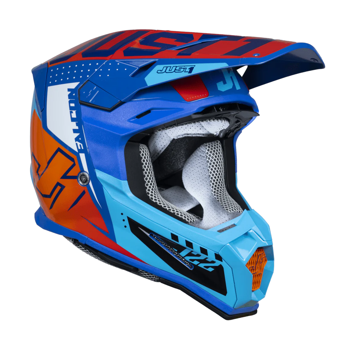 Just1 Crosshelm J22F Falcon - Oranje / Blauw