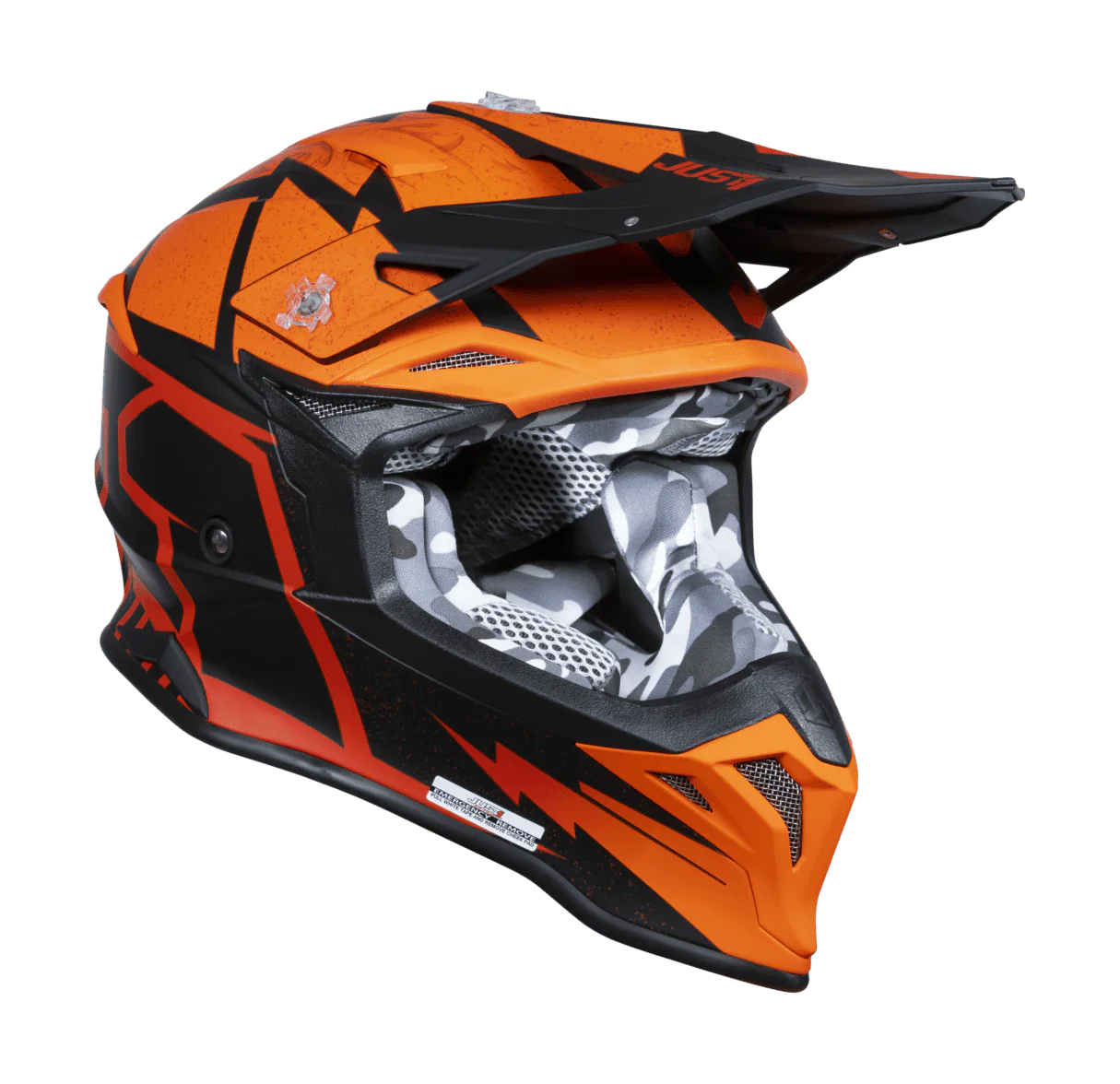 Just1 Crosshelm J39 Poseidon - Oranje / Zwart / Rood