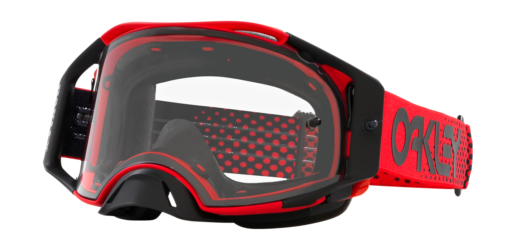 Oakley Crossbril Airbrake MX Moto Red B1B - Clear Lens