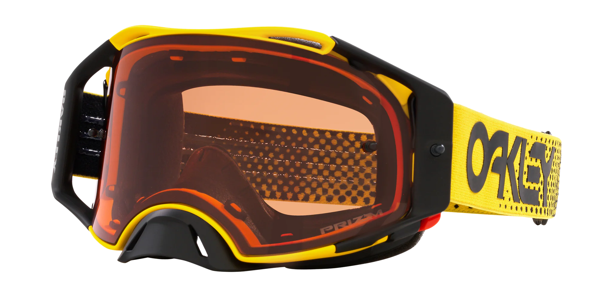 Oakley Crossbril Airbrake MX Moto Yellow B1B - Prizm Brons Lens